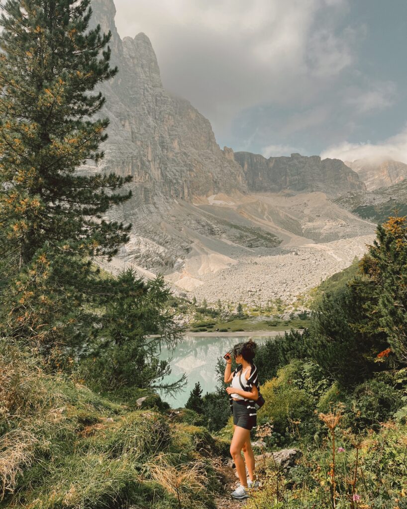 Lago di Sorapis in the Dolomites, Italy