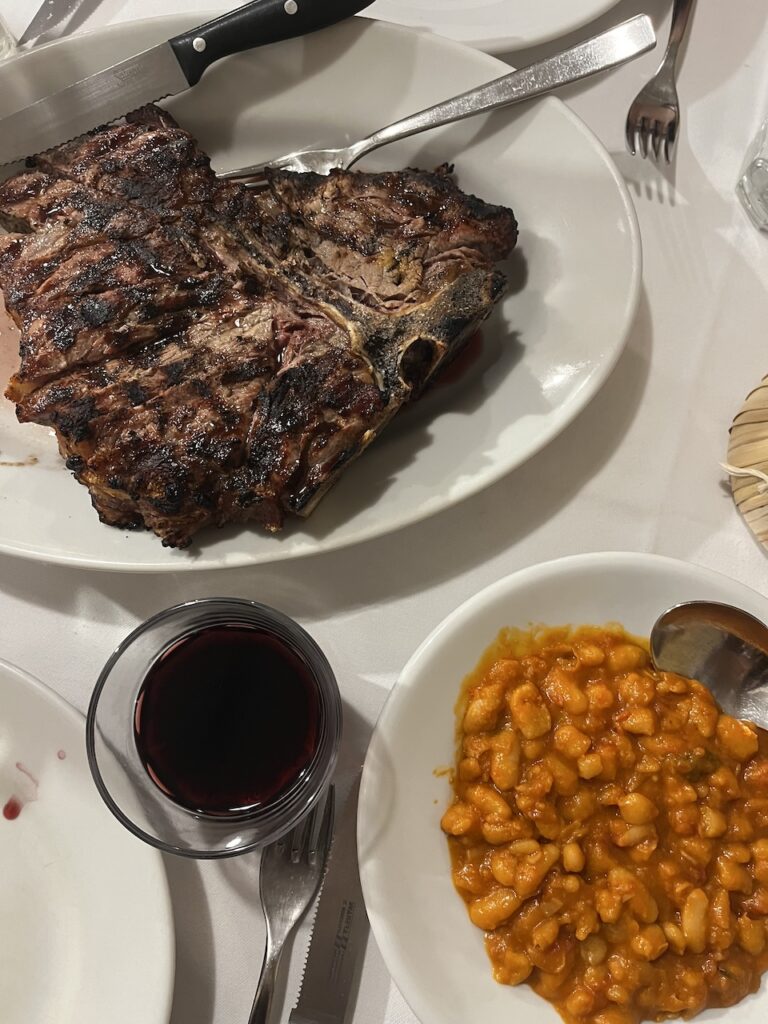 Bistecca alla Fiorentina at I'Brindellone in Florence Italy