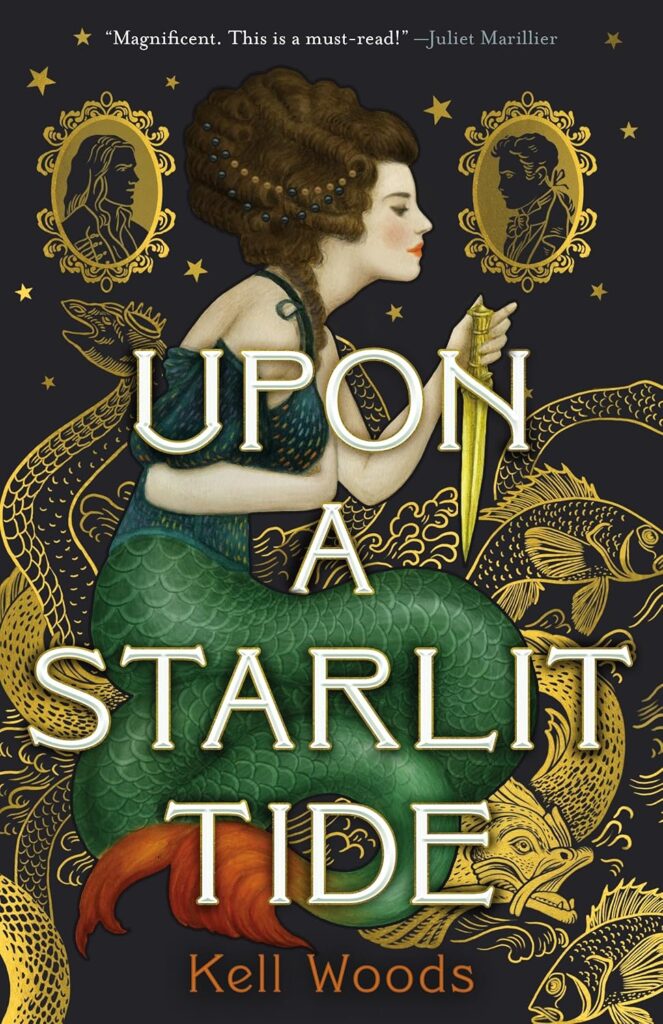 Upon a Starlit Tide (by Kell Woods) book cover | Cozy fantasy read for your holiday TBR list